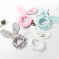 Cute Lovely Twist Plush Bunny Ears Hair Band Makeup Cosmetic Wash Spa Yoga Beauty Headband with Cool Enough Studio